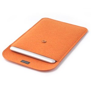 Photo1: buzzhouse design Handmade felt cace for MacBook Air13&MacBook Pro13 with Retina Display Orange (Made in Japan)