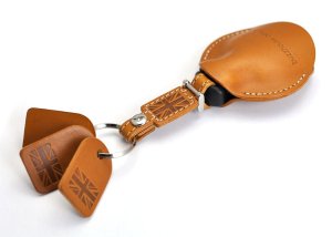 Photo4: buzzhouse design BMW MINI handmade leather Key ring Cover R55,R56,R57,R58,R59,R60 Camel (Made in Japan)　