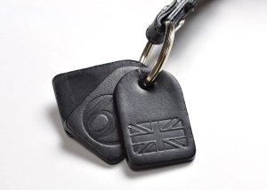 Photo5: BMW MINI handmade leather Key ring Cover R55,R56,R57,R58,R59,R60 Black (Made in Japan)　