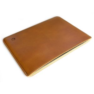 Photo1: buzzhouse design Handmade leather case for iPad Air Brown (Made in Japan)