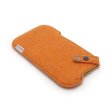 Photo1: buzzhouse design Handmade felt case for iPhone 6 Orange (Made in Japan)