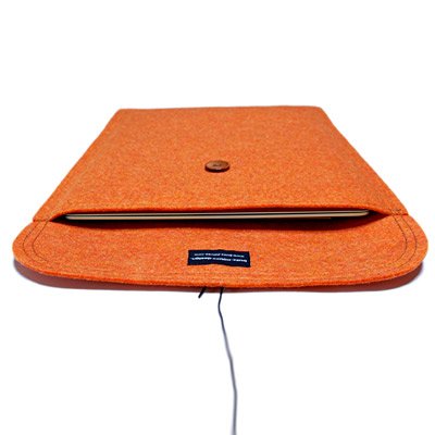 Photo2: buzzhouse design Handmade felt cace for MacBook Air13&MacBook Pro13 with Retina Display Orange (Made in Japan)