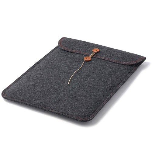 Photo1: buzzhouse design Handmade felt cace for MacBook Pro 13 Late2016 Black (Made in Japan)