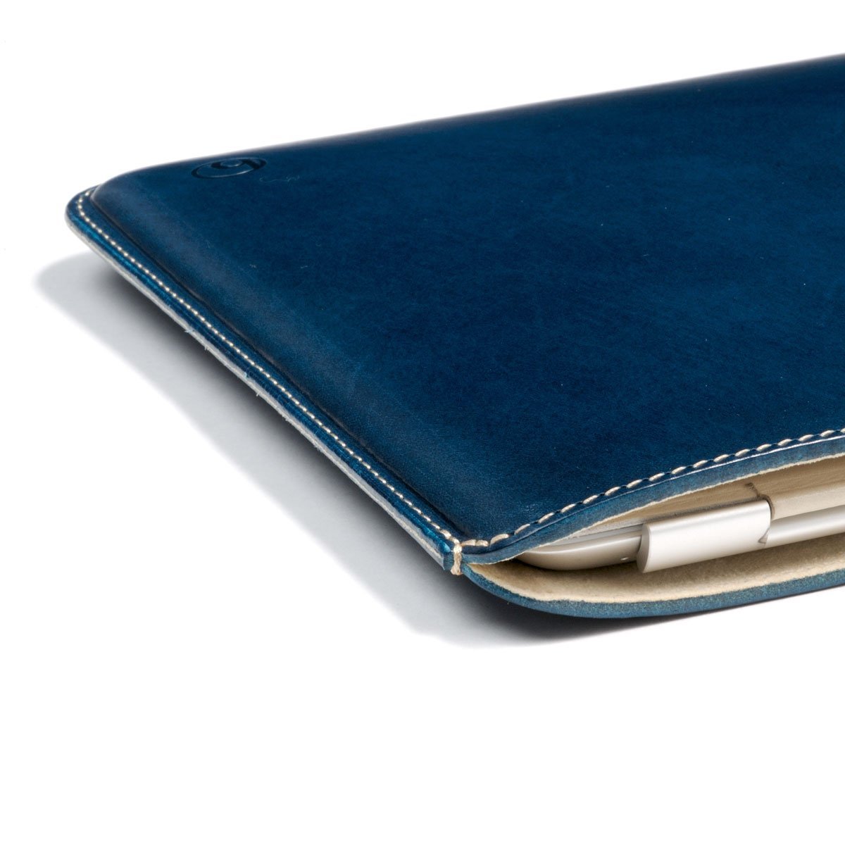 Photo2: buzzhouse design Handmade leather case for iPad 2022 Blue (Made in Japan)