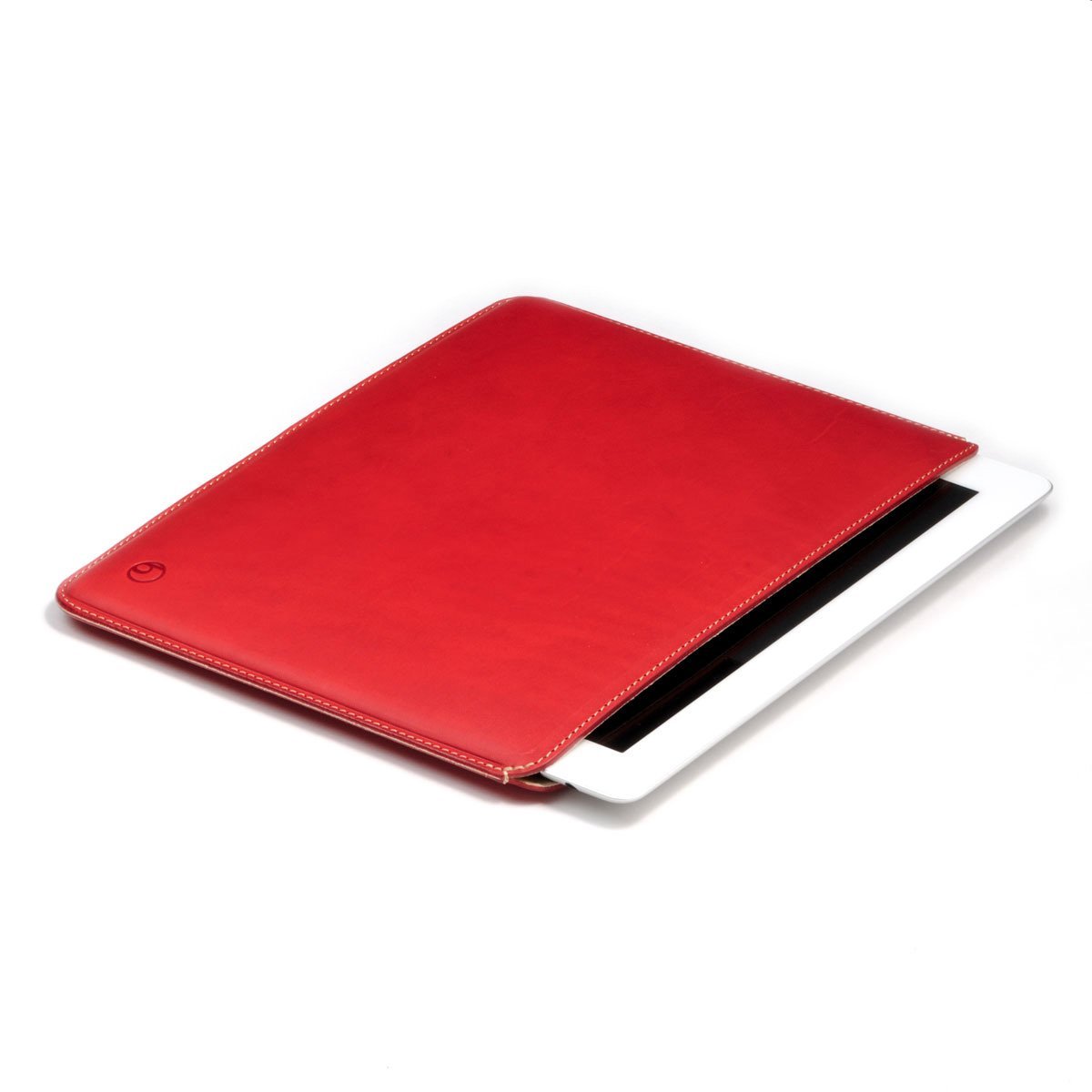 Photo1: buzzhouse design Handmade leather case for iPad 2022 Red (Made in Japan)