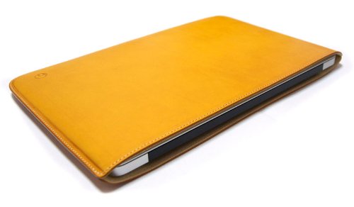 Photo1: buzzhouse design Handmade leather case for MacBook Air11 Camel (Made in Japan)