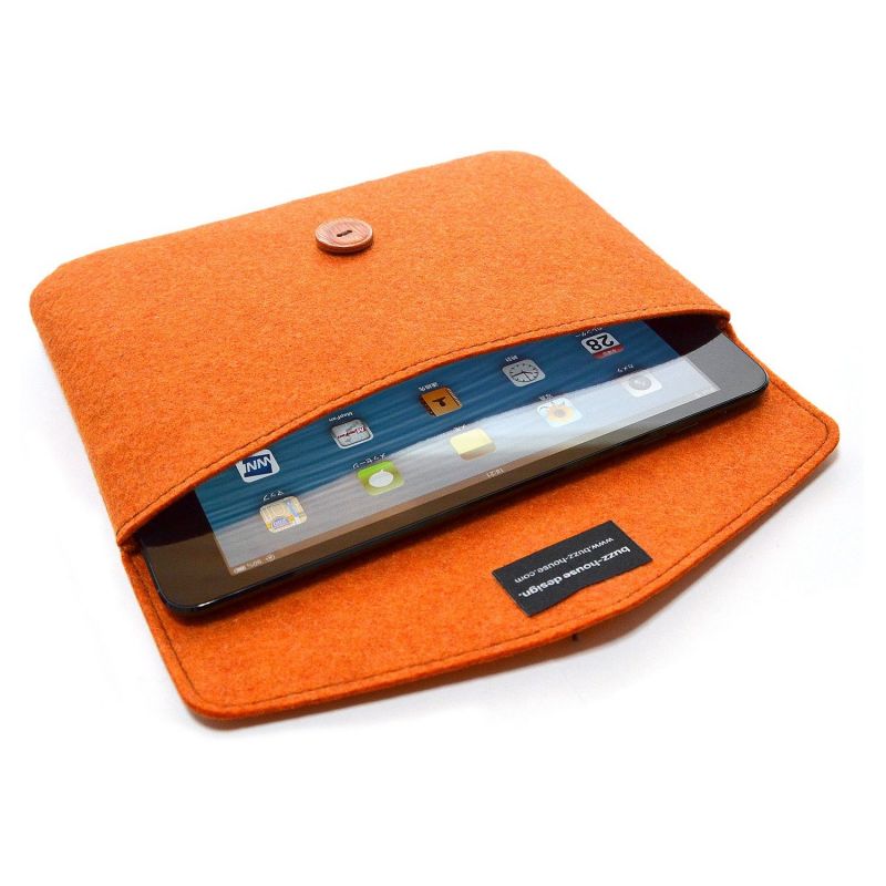 Photo2: buzzhouse design Handmade felt case for iPad mini with Retina display Orange (Made in Japan)　