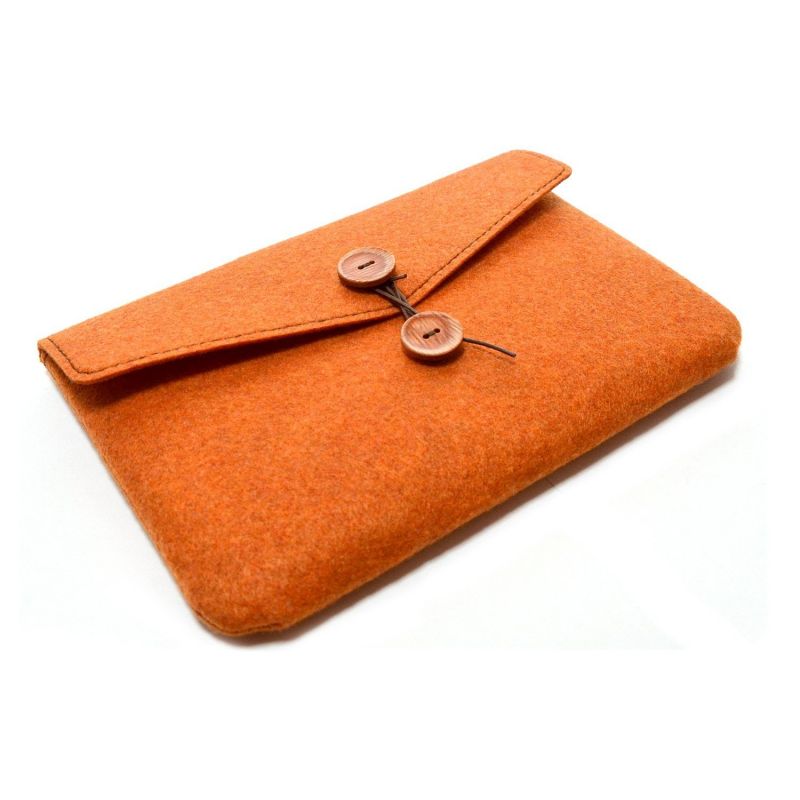 Photo3: buzzhouse design Handmade felt case for iPad mini with Retina display Orange (Made in Japan)　