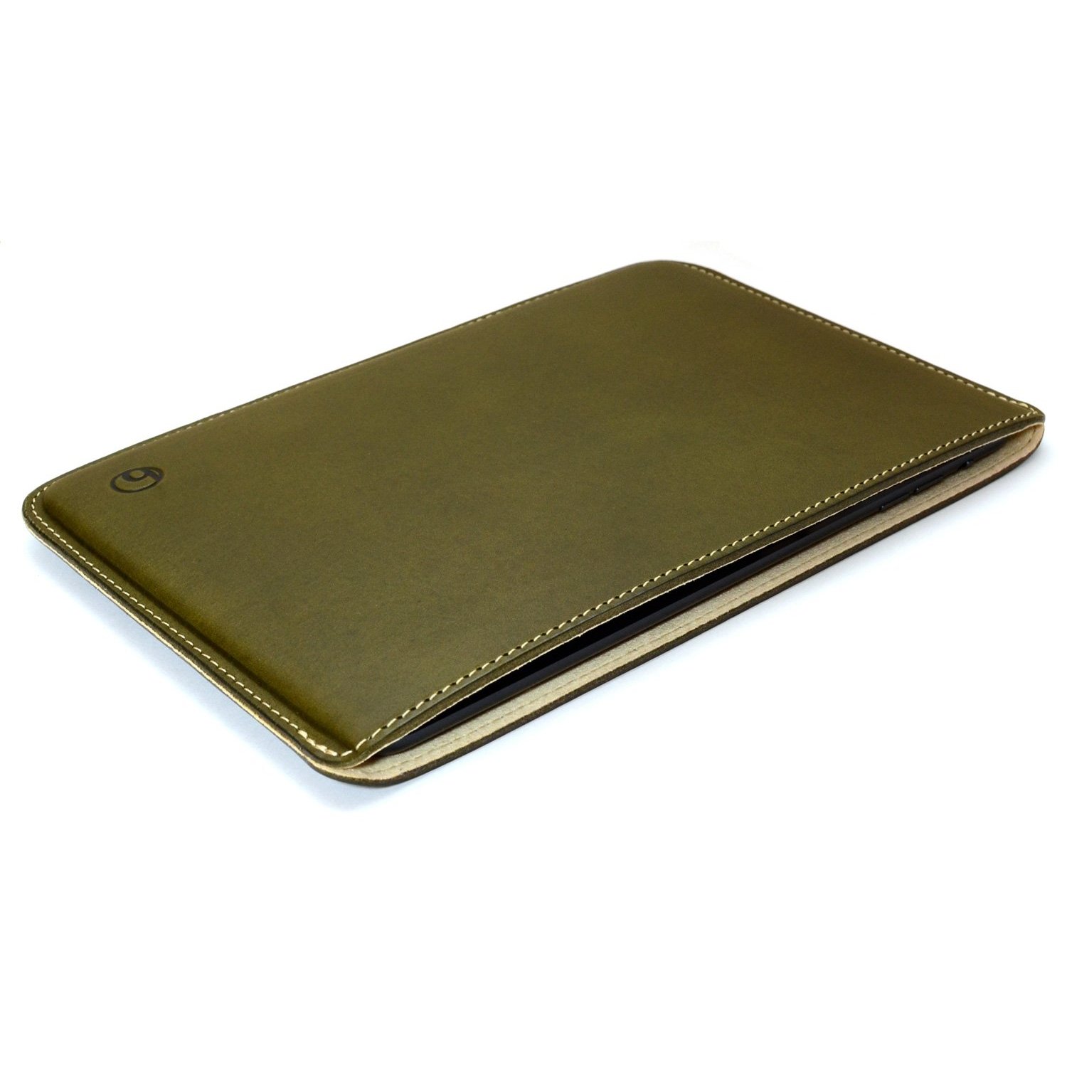 Photo1: buzzhouse design Handmade leather case for iPad mini with Retina display Green (Made in Japan)