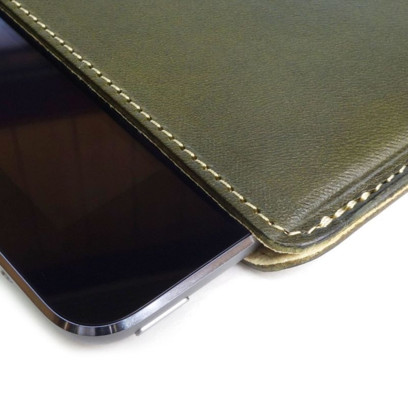 Photo4: buzzhouse design Handmade leather case for iPad Air Green (Made in Japan)