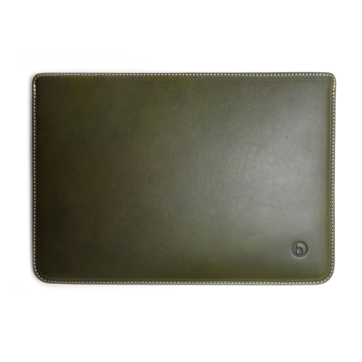 Photo3: buzzhouse design Handmade leather case for iPad Air Green (Made in Japan)
