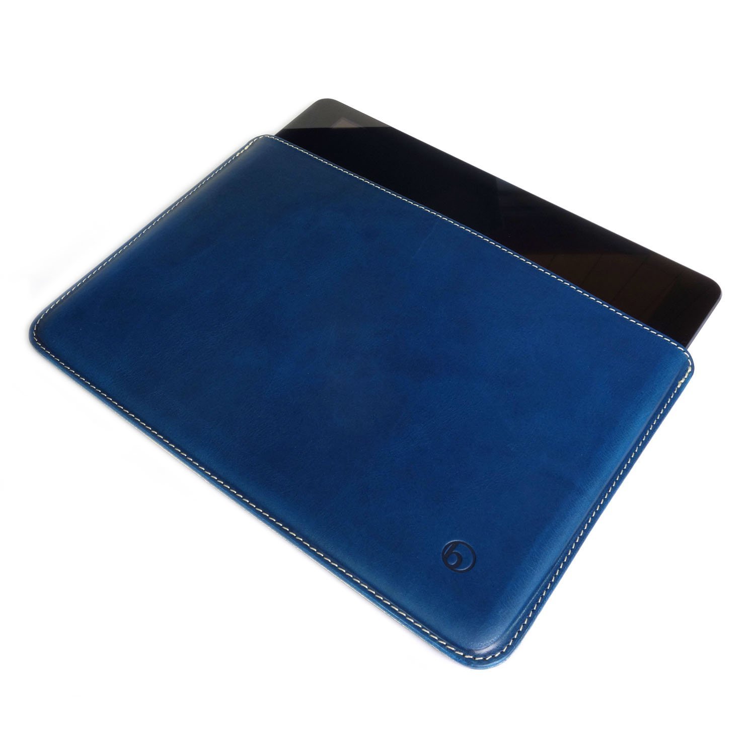 Photo2: buzzhouse design Handmade leather case for iPad Air Blue (Made in Japan)