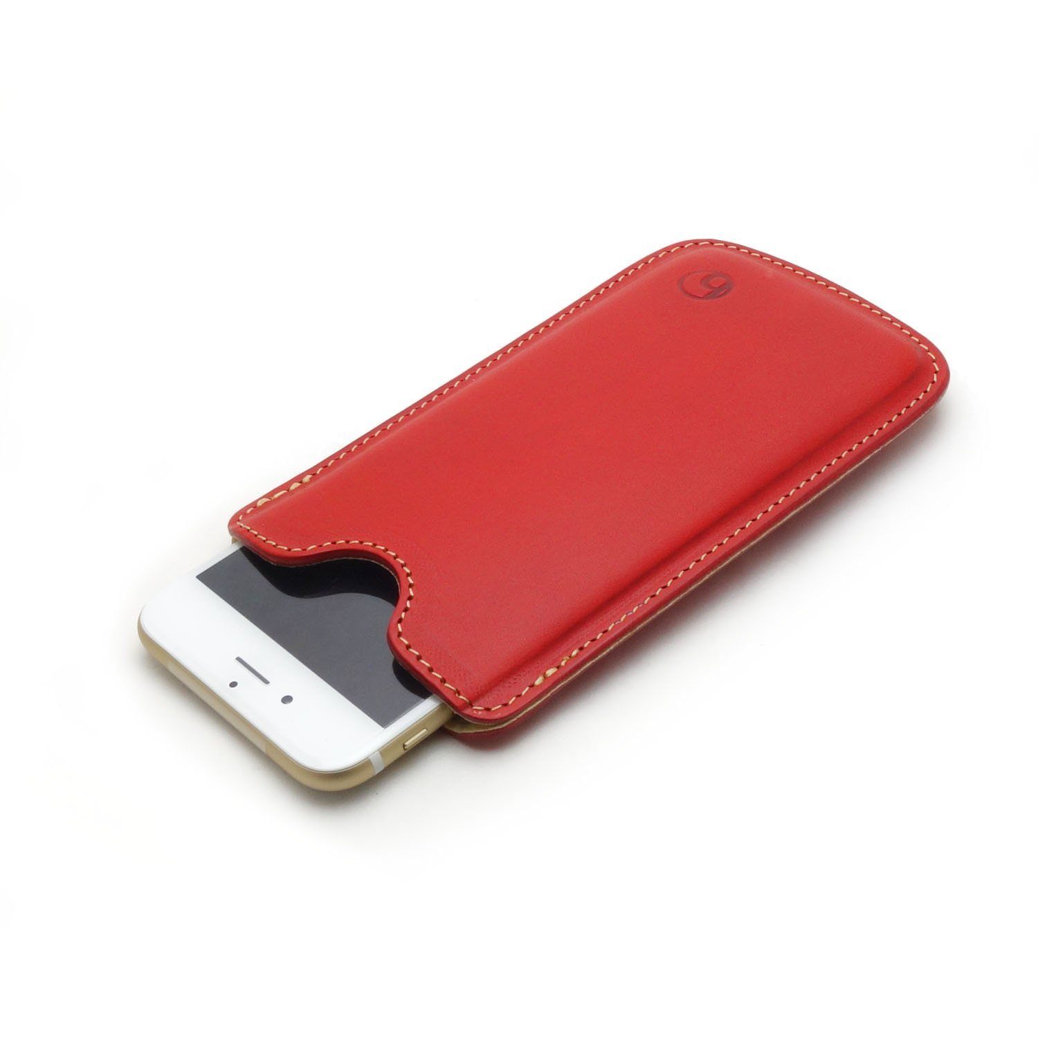 Photo2: buzzhouse design Handmade leather case for iPhone 6 Red (Made in Japan)