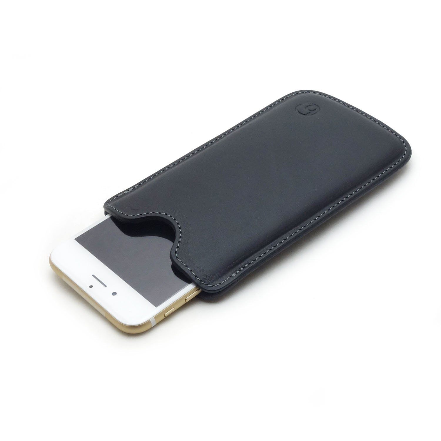 Photo2: buzzhouse design Handmade leather case for iPhone 6 Black (Made in Japan)