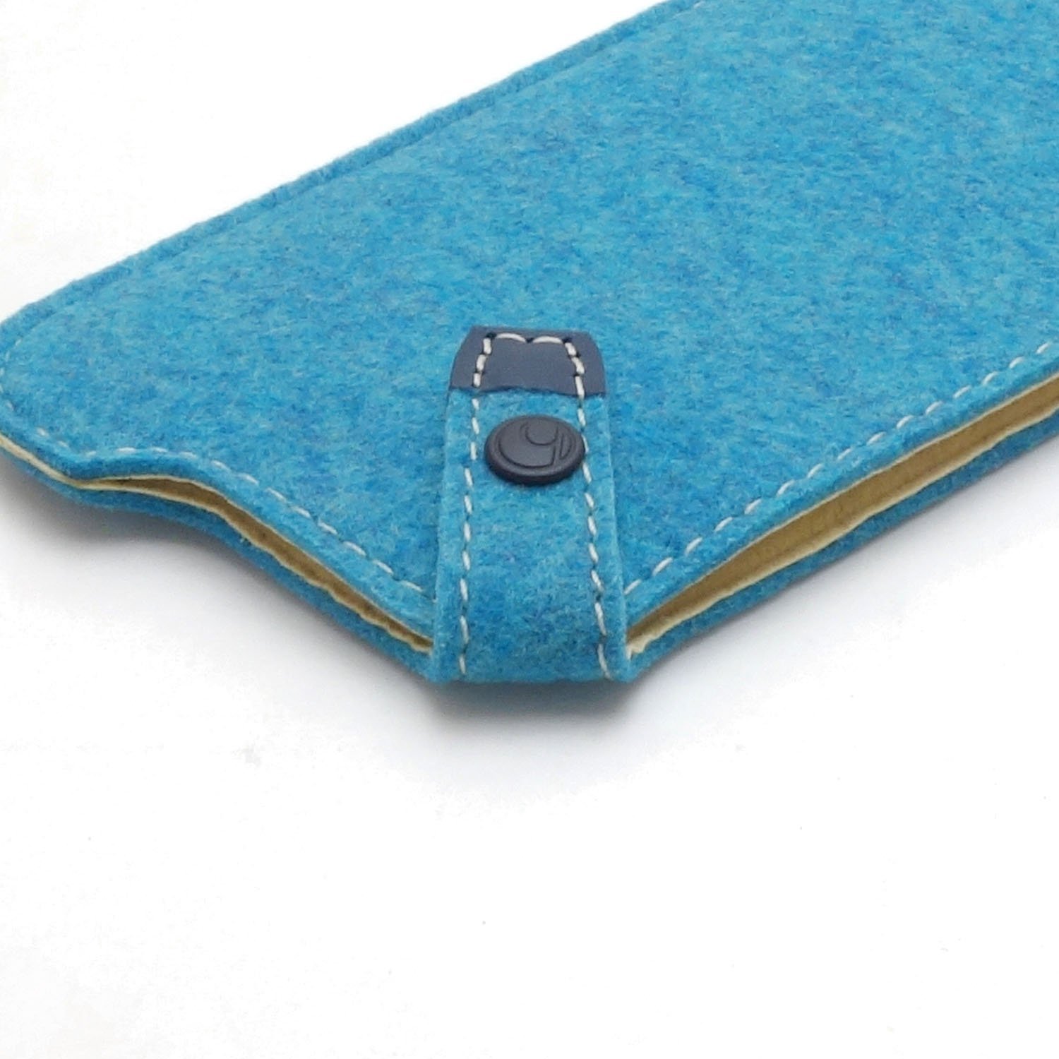 Photo4: buzzhouse design Handmade felt case for iPhone 6 Blue (Made in Japan)