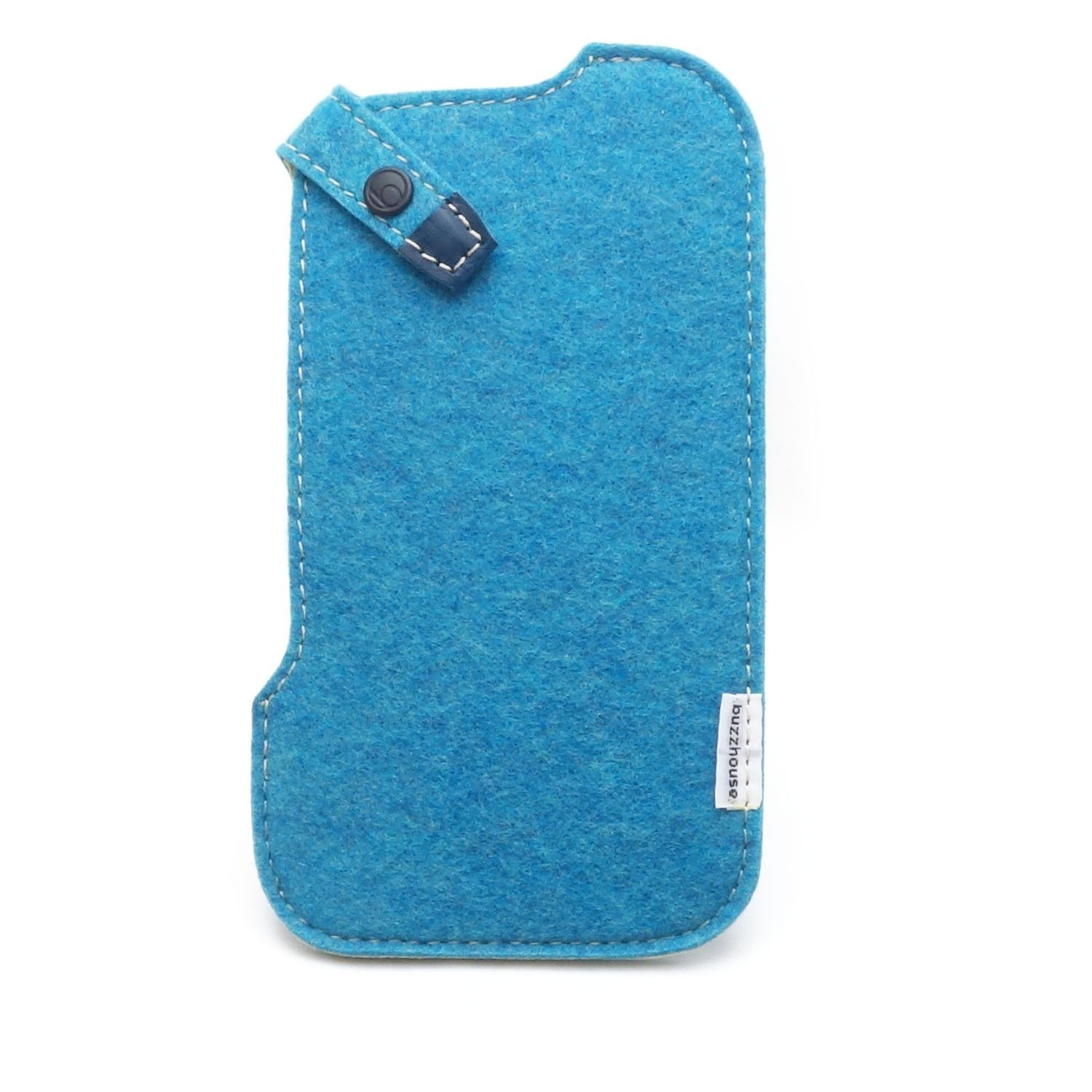 Photo2: buzzhouse design Handmade felt case for iPhone 6 Blue (Made in Japan)