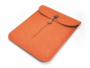Photo4: buzzhouse design Handmade felt case for iPad with Retina display/iPad2 Orange (Made in Japan)　